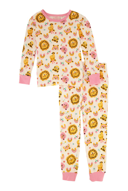 Little Girls Graphic Print Pajama Top and Pants