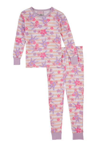 Little Girls Graphic Print Pajama Top and Pants