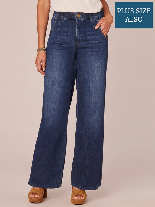 Absolution Skyrise Wide Leg Plus Size Jeans with Tulip Hem