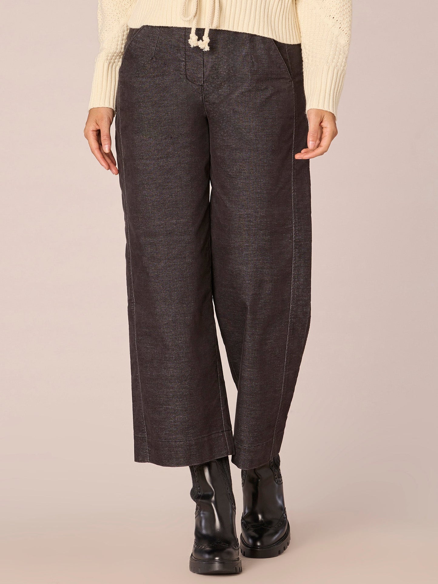 Ableisure Skyrise Side Panel Wide Leg Pants with Pull On Waist