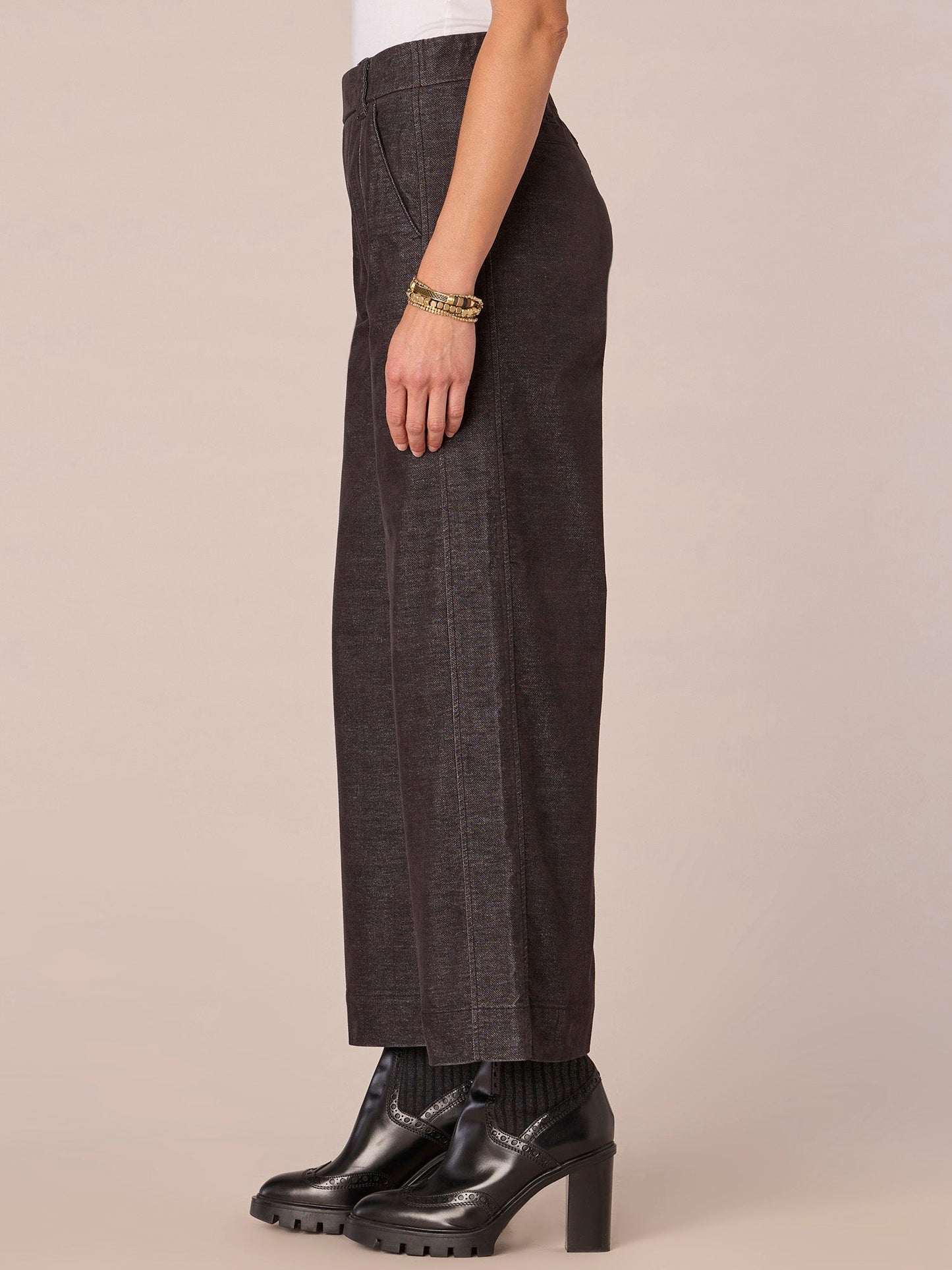 Ableisure Skyrise Side Panel Wide Leg Pants with Pull On Waist