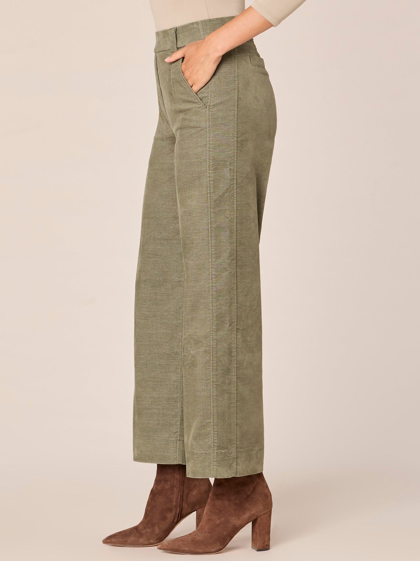 Ableisure Skyrise Side Panel Wide Leg Pants with Pull On Waist