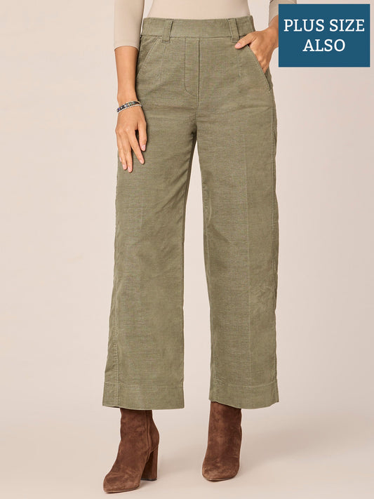 Ableisure Skyrise Wide Leg Glider Plus Size Pants with Side Panels